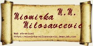Miomirka Milosavčević vizit kartica